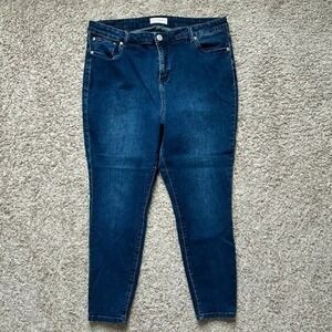 ELOQUII I Dark Wash Skinny Fit Jeans I Stretch I Women's Size 20 Short